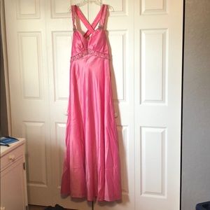 Pink formal or prom dress